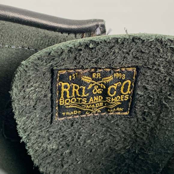 RRL by RALPH LAUREN Black Leather Biker Boots - Picture 7 of 9